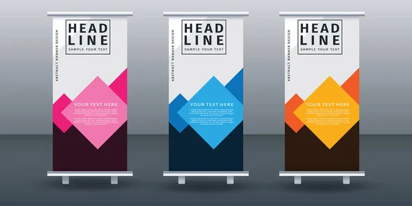 Pankart dizayn şablonu tasarımını katla. Vektör illüstrasyonu