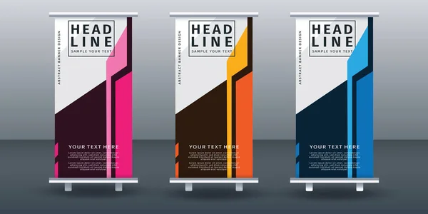 Pankart dizayn şablonu tasarımını katla. Vektör illüstrasyonu