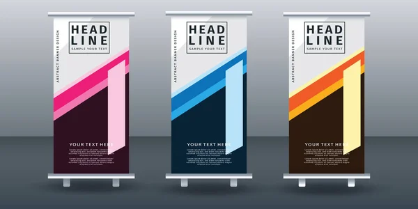 Pankart dizayn şablonu tasarımını katla. Vektör illüstrasyonu