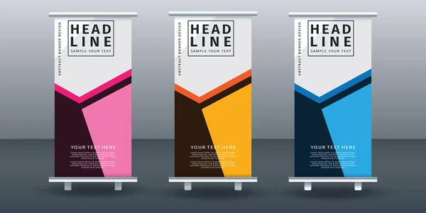 Pankart dizayn şablonu tasarımını katla. Vektör illüstrasyonu