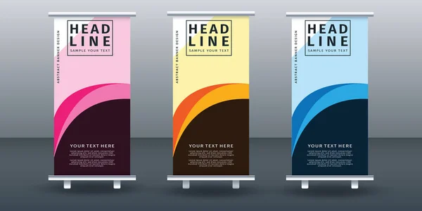 Pankart dizayn şablonunu katla. Vektör illüstrasyonu