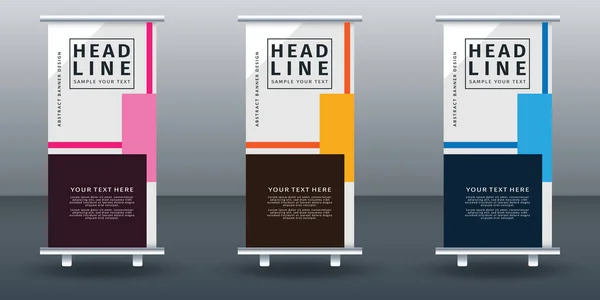 Pankart dizayn şablonunu katla. Vektör illüstrasyonu