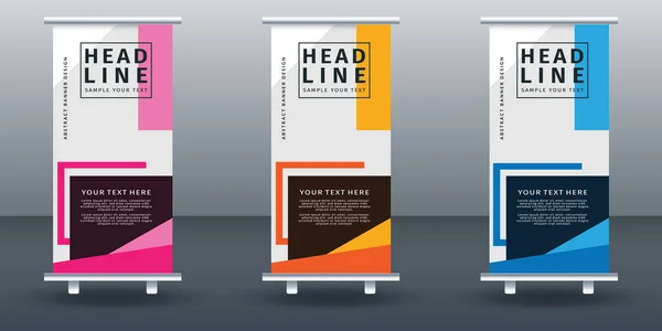 Pankart dizayn şablonunu katla. Vektör illüstrasyonu