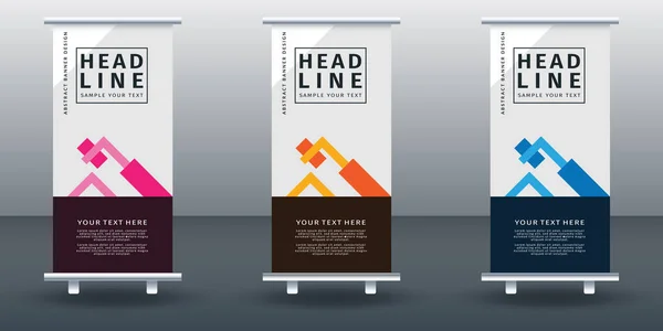 Pankart dizayn şablonunu katla. Vektör illüstrasyonu