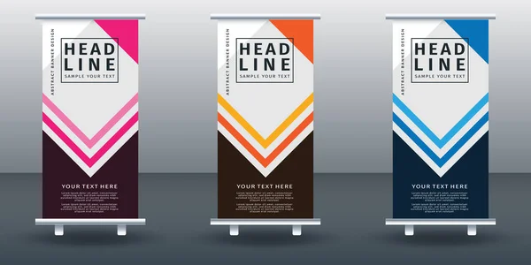 Pankart dizayn şablonunu katla. Vektör illüstrasyonu