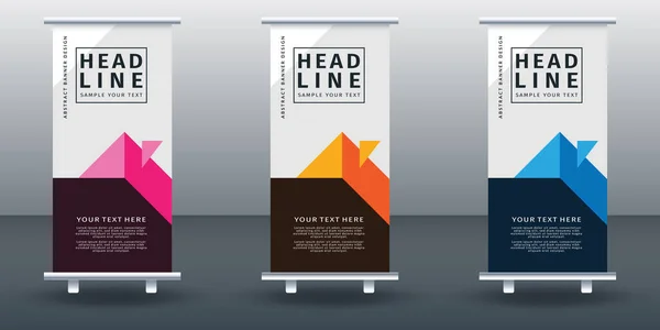 Pankart dizayn şablonunu katla. Vektör illüstrasyonu