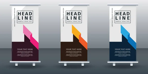 Pankart dizayn şablonunu katla. Vektör illüstrasyonu