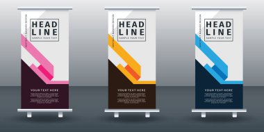 Pankart dizayn şablonunu katla. Modern Tasarım. Vektör illüstrasyonu