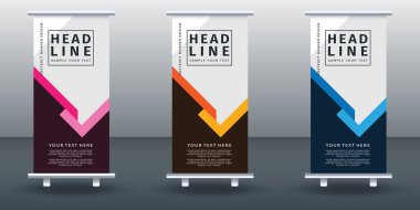 Pankart dizayn şablonunu katla. Modern Tasarım. Vektör illüstrasyonu