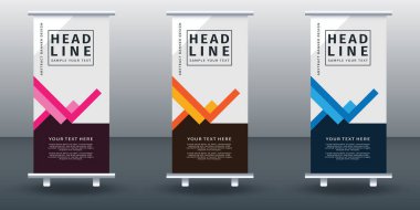 Pankart dizayn şablonunu katla. Modern Tasarım. Vektör illüstrasyonu