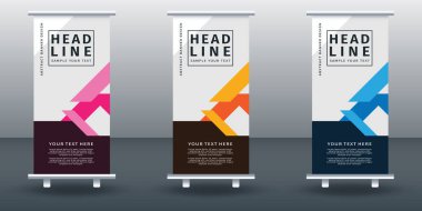 Pankart dizayn şablonunu katla. Modern Tasarım. Vektör illüstrasyonu