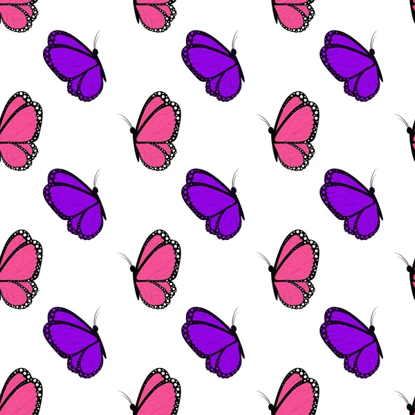 Mariposas de color rosa brillante y violeta — Foto de Stock