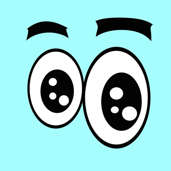 Cartoon eyes on the blue — Stock Photo, Image