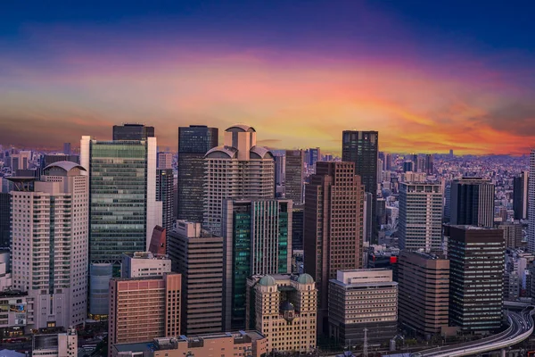 Tóquio Cidade Horizonte Pôr Sol Crepúsculo — Fotografia de Stock