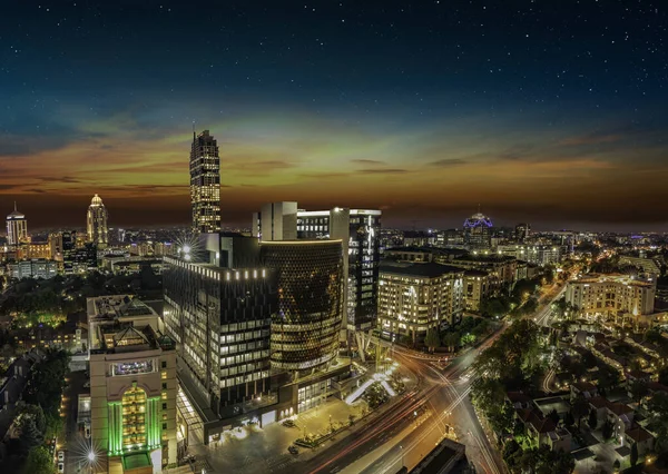 Sandton Cidade Johannesburg Noite Gauteng África Sul — Fotografia de Stock