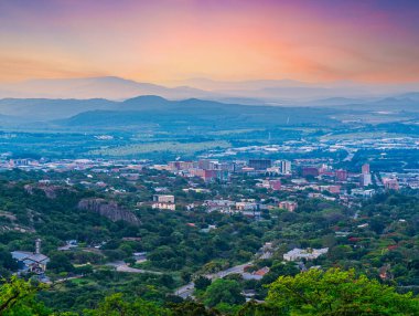 Nelspruit şehrinin hava manzarası Mpumalanga Güney Afrika