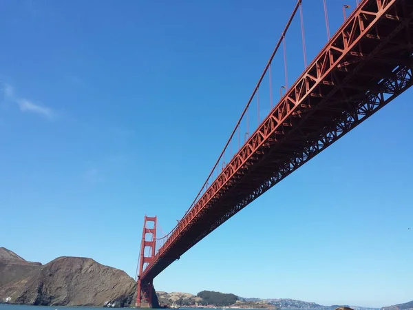 Golden Gate Bridge Dołu San Francisco Kalifornia Zrobione Sierpniu 2014 — Zdjęcie stockowe