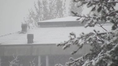 Kuzey İtalya 'da kar yağışı 2020