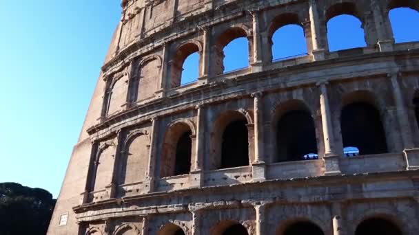 Vista do Coliseu, Roma Itália — Vídeo de Stock