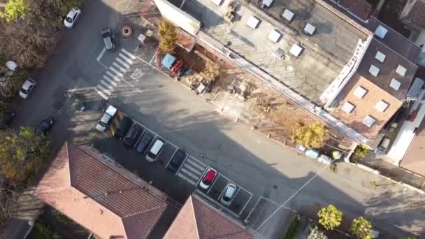 Flygfoto över byn Boretto Italien — Stockvideo