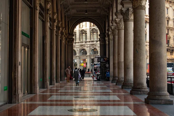 Центр міста Мілано після закриття 2020 року. — стокове фото
