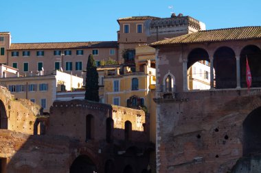 San Giovanni Battista dei Cavalieri di Rodi Kilisesi ve l 'Italia çan kulesi başına Ordinariato Militare. Roma, İtalya. Yüksek kalite fotoğraf