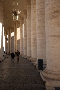 Bernini Kolomb Binası manzarası. Vatikan Şehri, İtalya