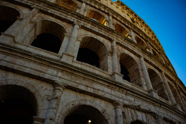 Kilátás a római Colosseum, Roman Colosseum, Róma, Lazio. Olaszország — Stock Fotó