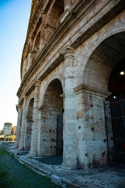 Kilátás a római Colosseum, Roman Colosseum, Róma, Lazio. Olaszország — Stock Fotó