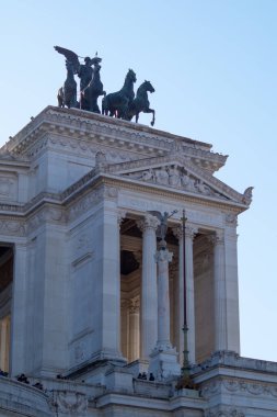 Altare della Patria anıtının detayları, Roma, İtalya