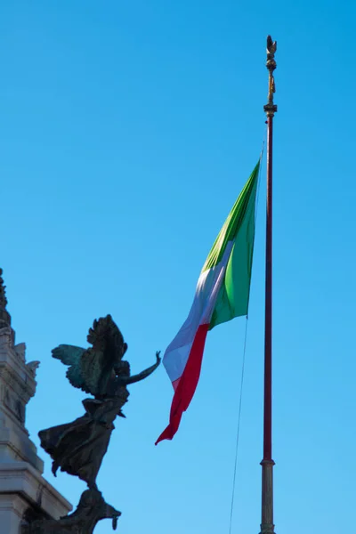 Altare della Patria纪念碑的详细情况，意大利罗马 — 图库照片