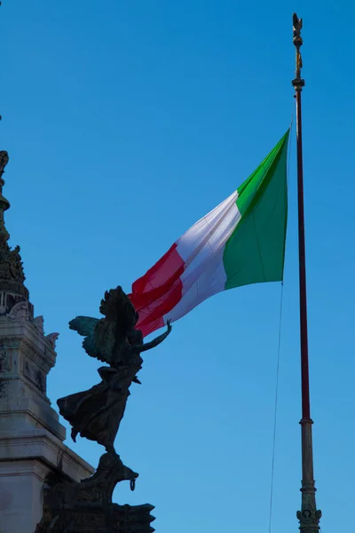 Altare della Patria纪念碑的详细情况，意大利罗马 — 图库照片