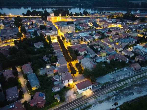 Luftaufnahme von Boretto, Emilia Romagna. Italien — Stockfoto