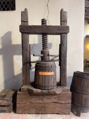 Antika üzüm sıkacağı, Parma Italia. Yüksek kalite fotoğraf