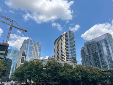 Dallas, Teksas, ABD 'de gökdelen manzarası. Yüksek kalite fotoğraf
