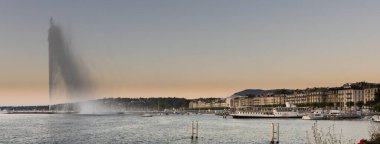 Lemano Gölü, İsviçre, Cenevre. Yüksek kalite fotoğraf