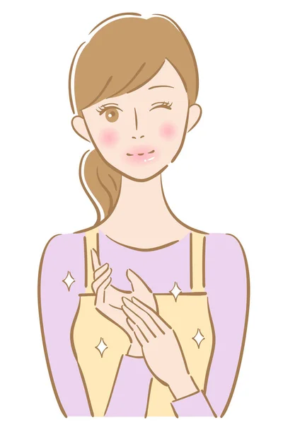 Belas Mãos Cuidados Pele Jovem Ilustração Conceito Beleza Saúde — Vetor de Stock