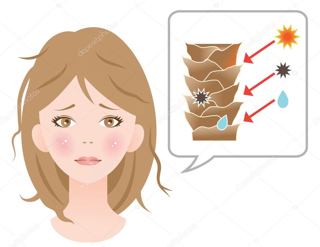 Damaged hair cuticle woman Stock Photo by ©mug5 90784604 Damaged hair cuticle woman Stock Photo by ©mug5 90784604