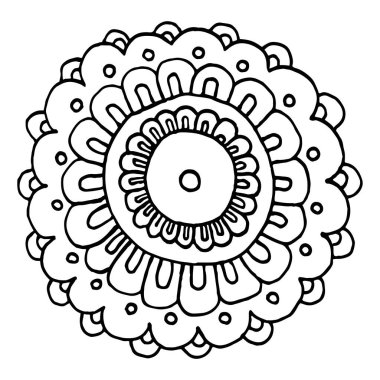 Hassas Soyut Çiçek. Mandala. Vektör EPS 10