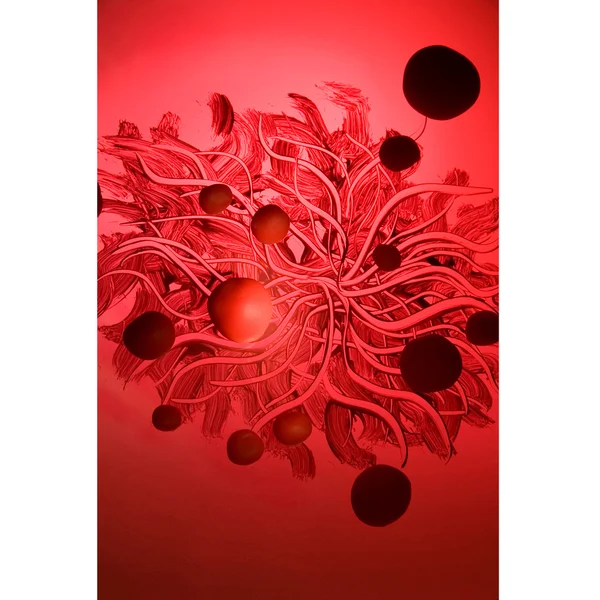 soyut kırmızı topları