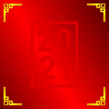 2021 yılının arka planında kırmızı ışık