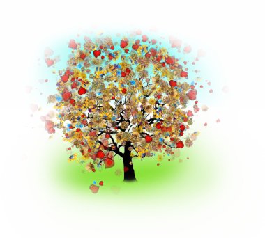 Mutlu tatil, komik ağaç