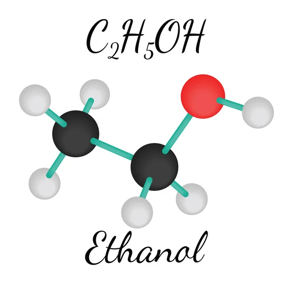 C2H5OH molécula de etanol — Archivo Imágenes Vectoriales