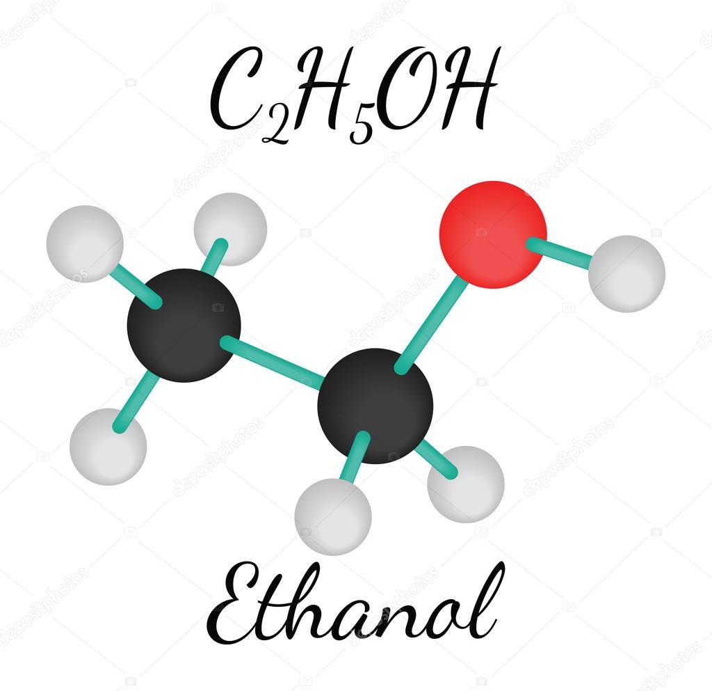 C2H5OH molécula de etanol Vector de Stock de ©MariaShmitt 100286840