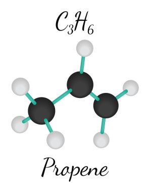 C3h6 propene molekül