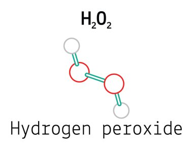 H2O2 hydrogen peroxide molecule clipart