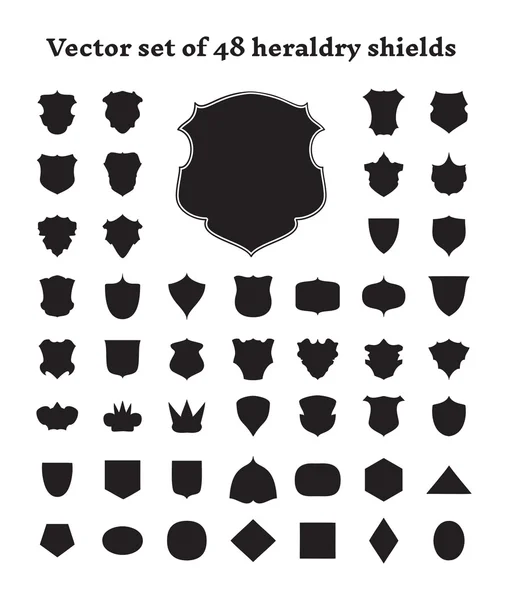 Big set of heraldry shields — Stock Vector