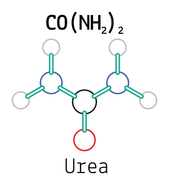 CH4N2O molécula de urea — Vector de stock