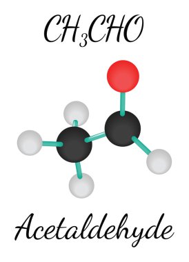 CH3CHO acetaldehyde molecule clipart