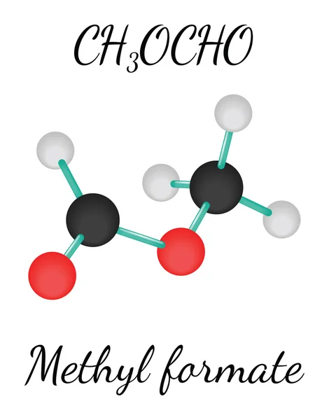CH3OCHO molécula de formiato de metilo — Vector de stock